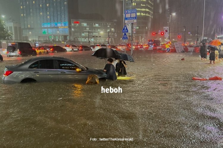 Banjir Bandang Seoul Buat Listrik di Gangnam Padam hingga Tewaskan 7 Orang