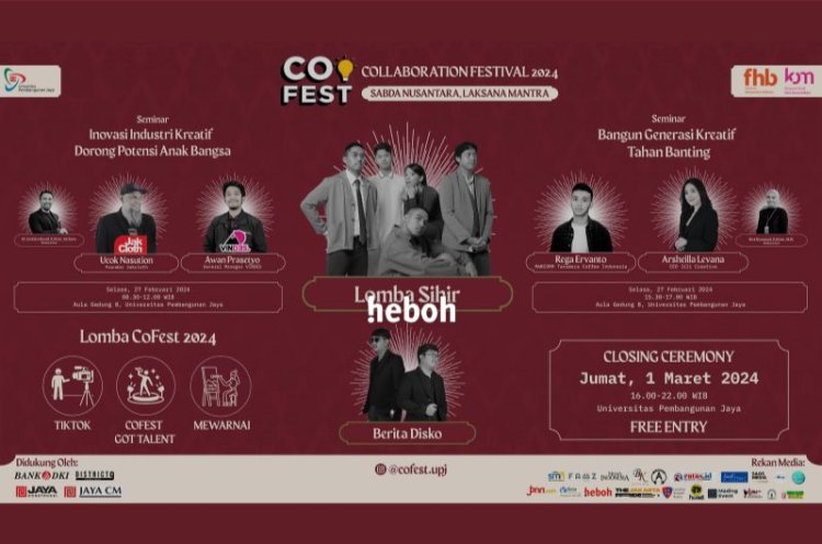 Collaboration Festival (CoFest) UPJ 2024 Dorong Semangat Berkarya Generasi Muda Indonesia