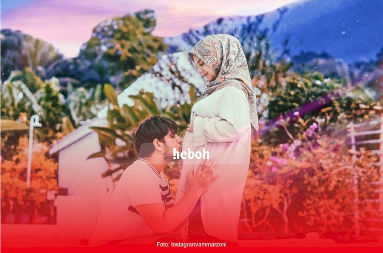 Ammar Zoni dan Irish Bella Baby Moon Romantis di Borobudur