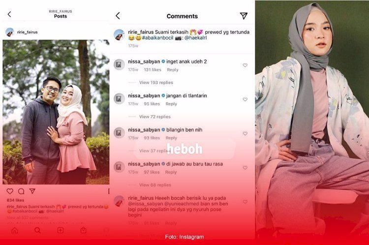 Beredar Komen Nissa Sabyan 3 Tahun Lalu di Instagram Ririe Fairus, Istri Ayus Sabyan